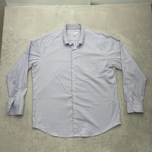 Peter Millar Crown Men's Crown Ease Platte Sport Shirt XL Blue Long Sleeve